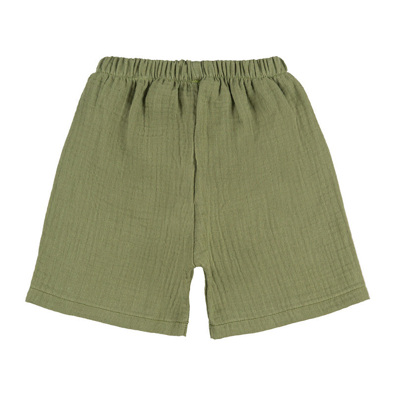 Completo camicia + shorts verde