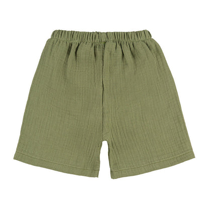 Completo camicia + shorts verde
