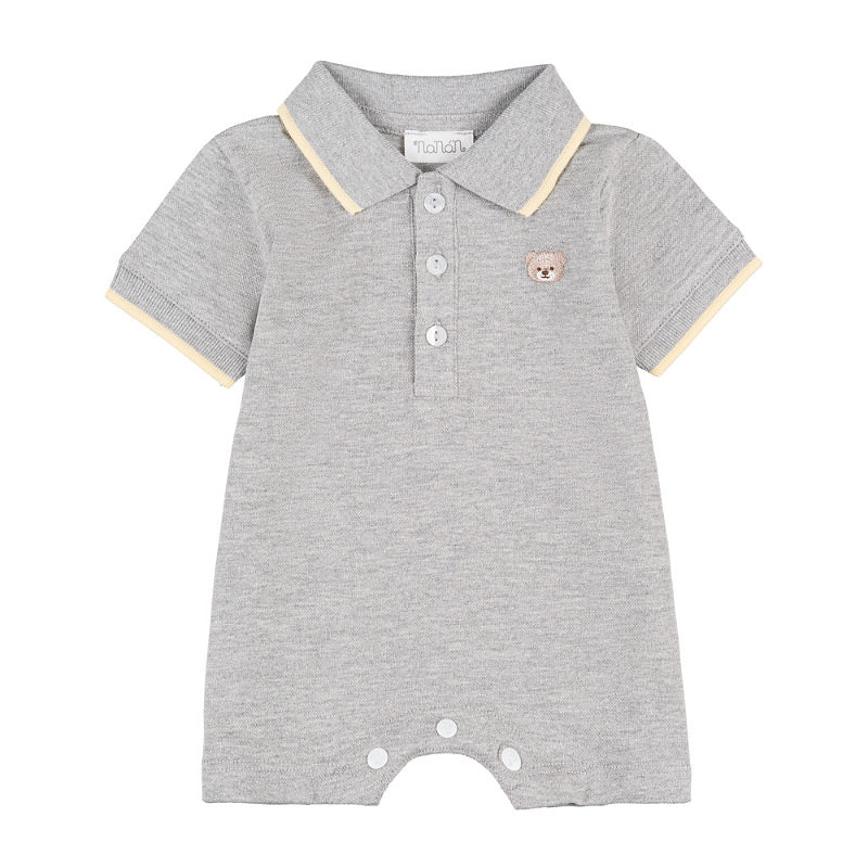 Pagliaccetto grigio con orsetto