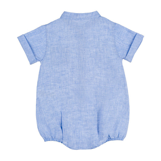 Body camicia azzurra in lino