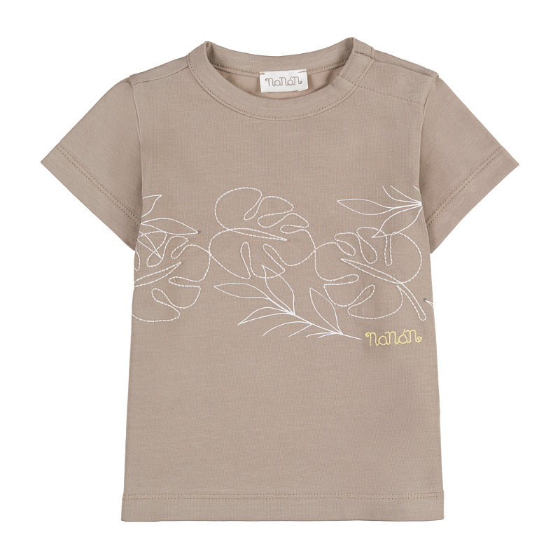 T-shirt in jersey marrone