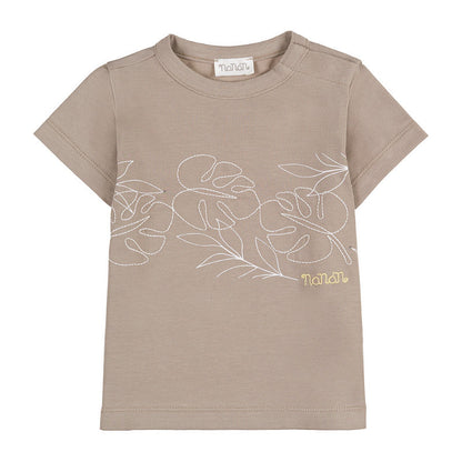 T-shirt in jersey marrone