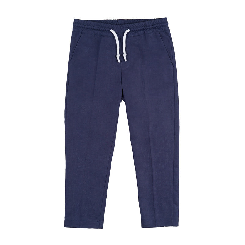 Pantalone in lino blu