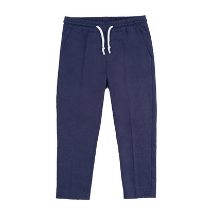 Pantalone in lino blu