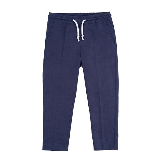 Pantalone in lino blu