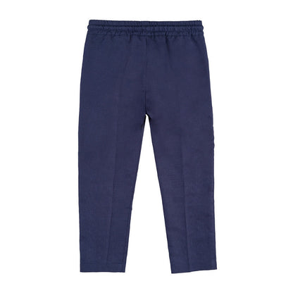 Pantalone in lino blu