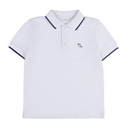 Polo bianca con ricamo