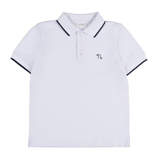 Polo bianca con ricamo