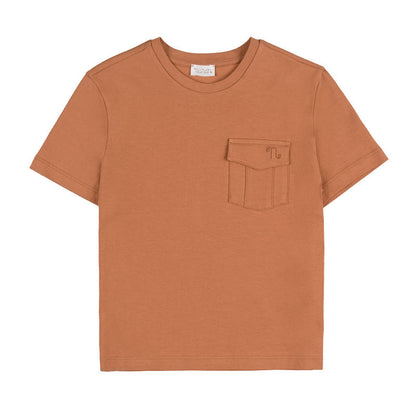 T-shirt marrone c/taschino