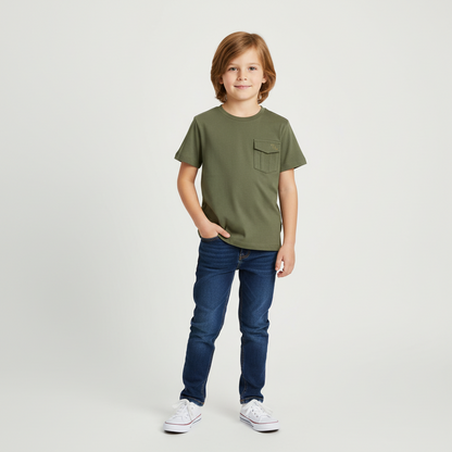 T-shirt verde c/taschino