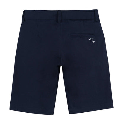 Bermuda in gabardina blu