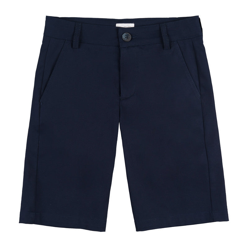 Bermuda in gabardina blu