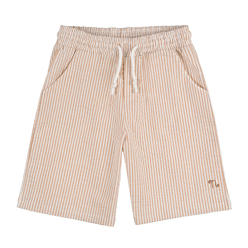 Bermuda beige a righe