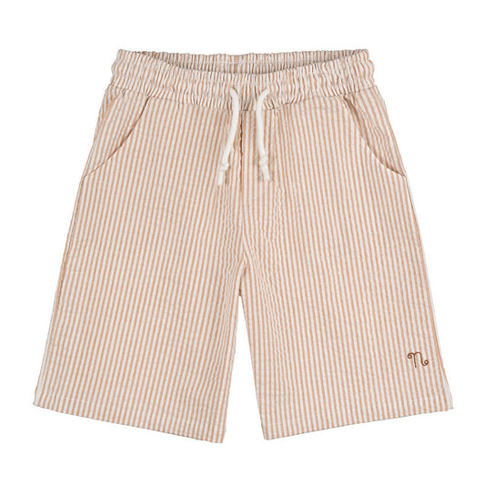 Bermuda beige a righe