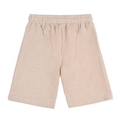 Bermuda beige a righe