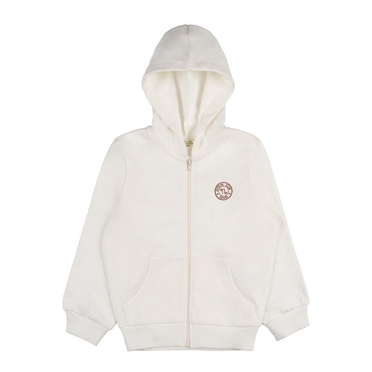 Felpa off-white c/cappuccio