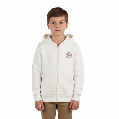Felpa off-white c/cappuccio