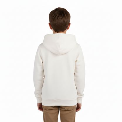 Felpa off-white c/cappuccio