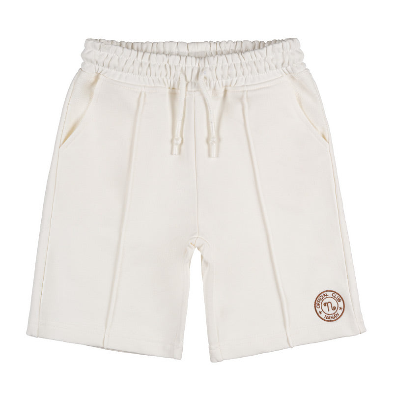 Bermuda off-white in felpa