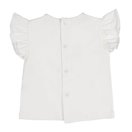 T-shirt off-white con libellula