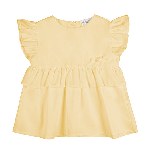 Blusa gialla con frappa