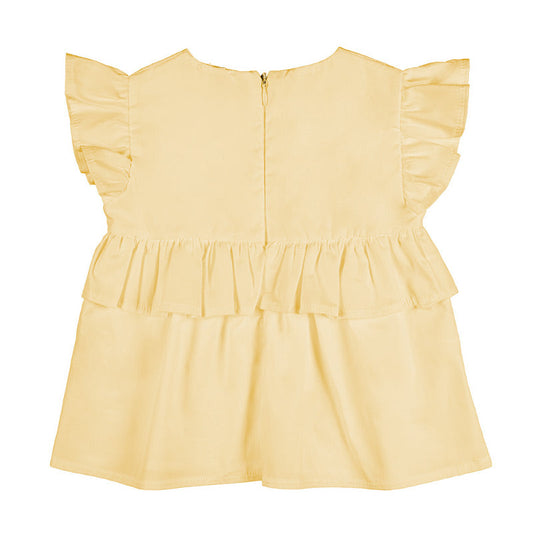 Blusa gialla con frappa