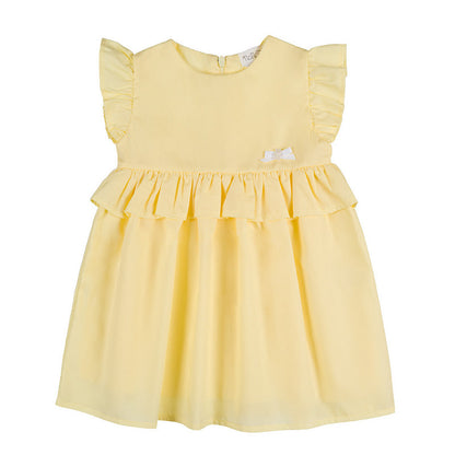 Abito giallo con frappa