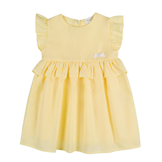 Abito giallo con frappa