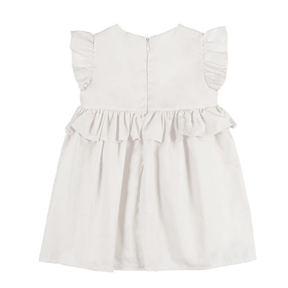 Abito off-white con frappa