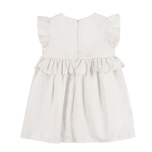 Abito off-white con frappa