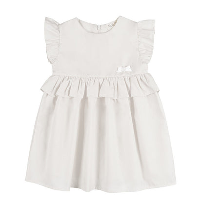 Abito off-white con frappa