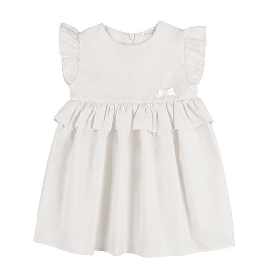 Abito off-white con frappa