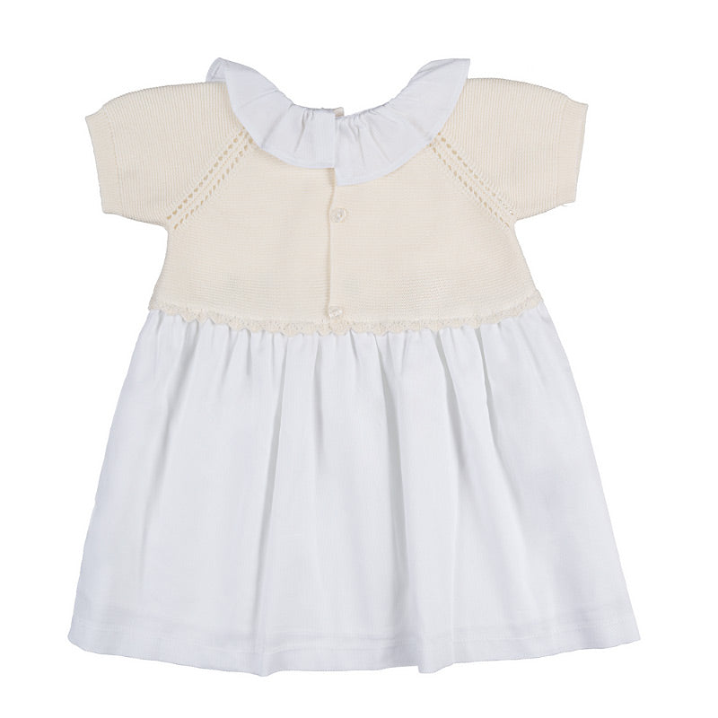 Abito off-white con pettorina