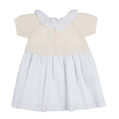 Abito off-white con pettorina