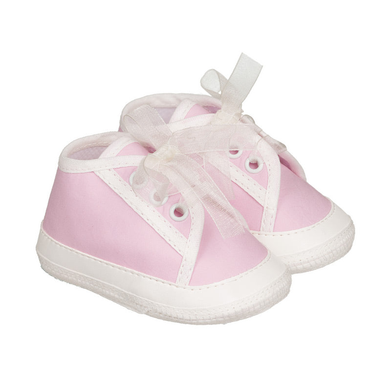 Rosa Sneakers mit Schleife