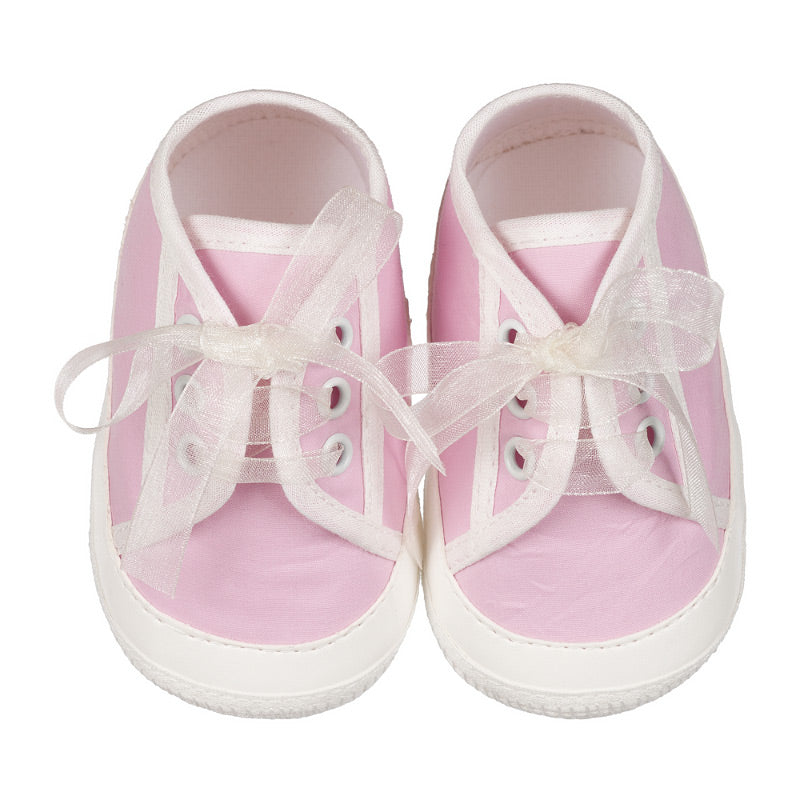 Rosa Sneakers mit Schleife