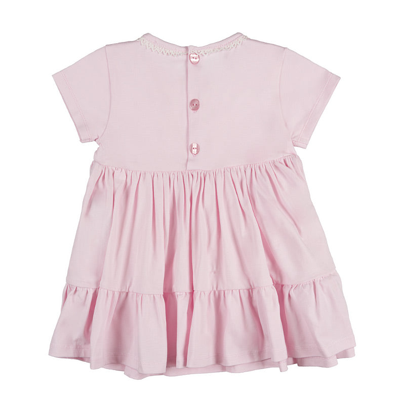 Abito rosa con passamaneria