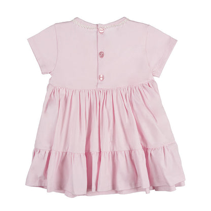 Abito rosa con passamaneria