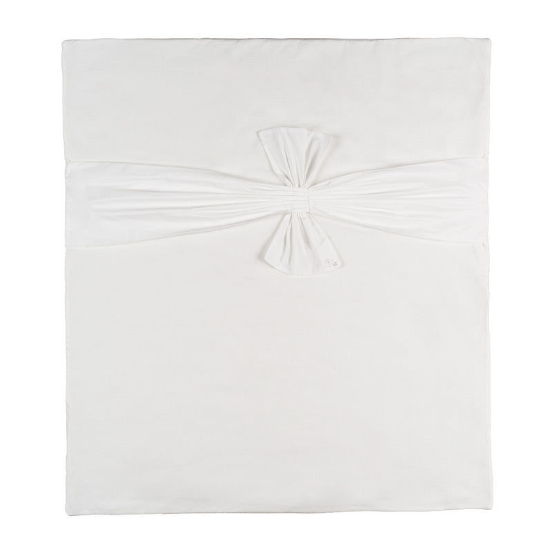 Coperta off-white con fiocco