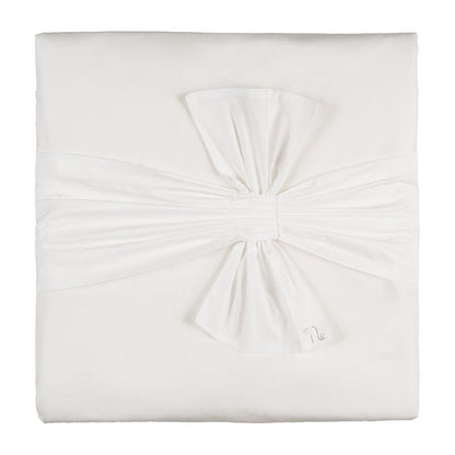 Coperta off-white con fiocco