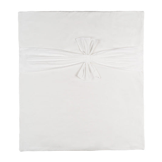 Coperta off-white con fiocco