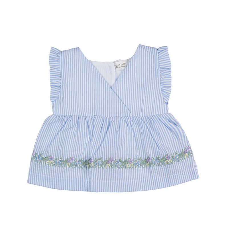 Abito azzurro con culotte