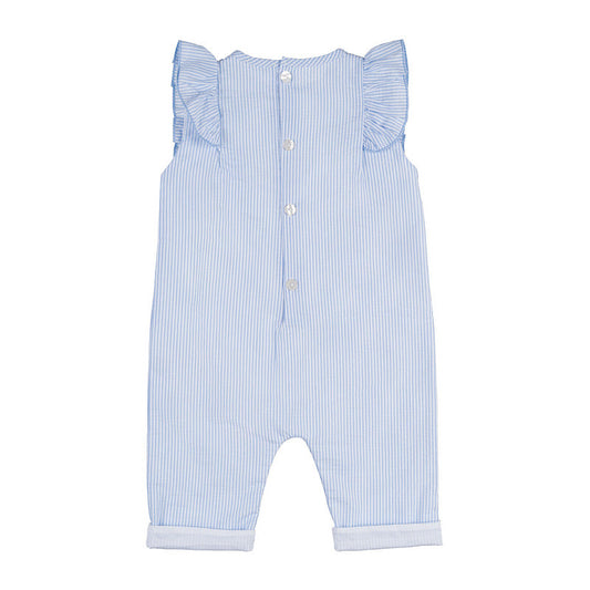 Tutina a righe azzurre con frappe