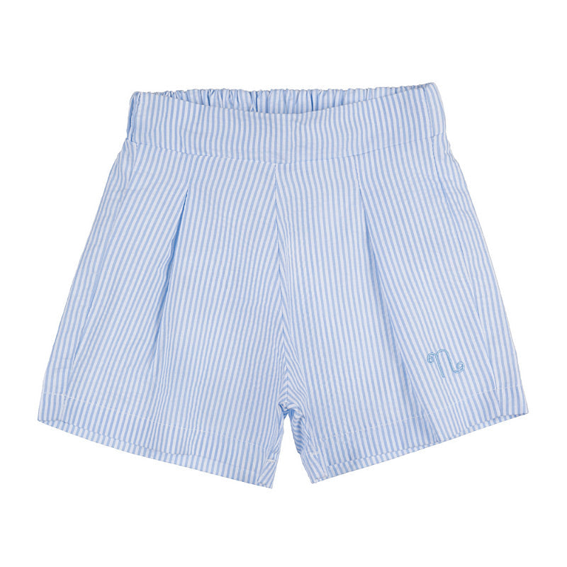Shorts a righe azzurre