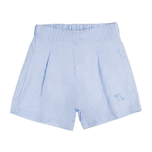 Shorts a righe azzurre