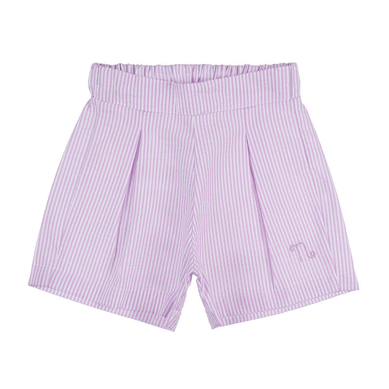 Shorts a righe lilla