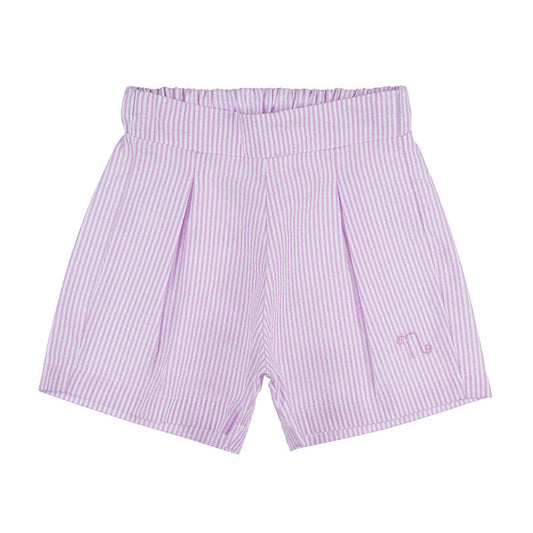 Shorts a righe lilla