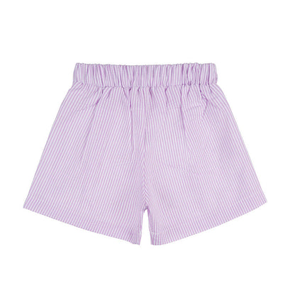 Shorts a righe lilla
