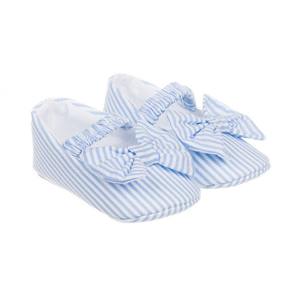 Scarpine con fiocco azzurro