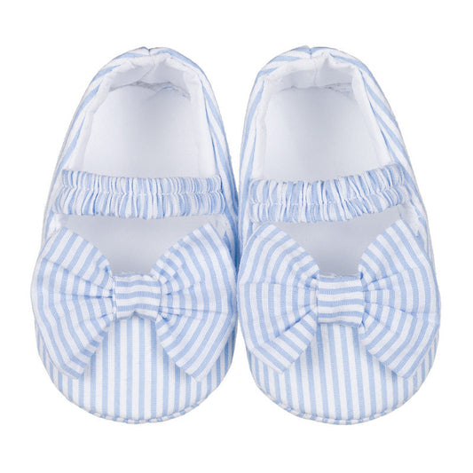 Scarpine con fiocco azzurro